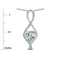 thumbnail image 3 of Star K� 8mm Genuine White Topaz Heart Infinity Loop Pendant Necklace, 3 of 9