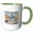 Green/White, variant on 3drose, Devoted, Clever, Handsome, Kind, Motivator Papa Text Art for a Father, 11oz Magic Transforming Mug