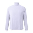 thumbnail image 5 of TOWED22 Men's Casual Cotton Mock Turtleneck Long Sleeve T-Shirts Solid Pullover Basic Lightweight Tee Tops(White,M), 5 of 6