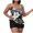 *34-Black, variant on VBVC Women's Plus Size 2 Piece Tankini Sets , V-Neck Spaghetti Strap Swimsuit and Shorts For Women , Ladies' Beach Bathing Suit with Built-In Bra Pads,Army Green,XL-5XL