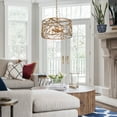thumbnail image 5 of LNC 4-Light Antique Brass Modern/Contemporary Cage Chandelier for Living Room, 5 of 10