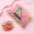 thumbnail image 3 of 50 Count No Damage Elastic Hair Ties Gentle Ponytail Holders Soft Seamless Headbands for Girls Toddlers Mixed Color Assortment Hair Ropes, 3 of 7