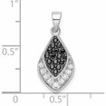 thumbnail image 3 of Sterling Silver Rh Polished Black And White Cz Pendant (24.35 X 10.25) Made In Thailand -Jewelry By Sweet Pea, 3 of 7