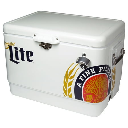 Miller Lite 85 Can Stainless Steel Ice Chest with Bottle ...