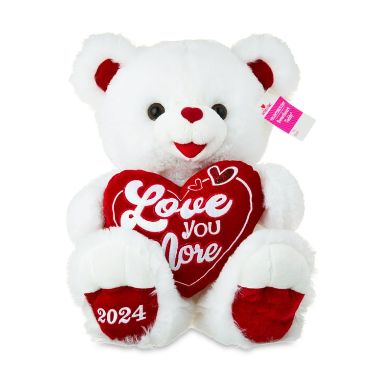Valentine's Day Blue Teddy Bear Plush Toy, 8, by Way To Celebrate 