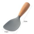 thumbnail image 2 of Washranp Silicone Rice Paddle Spoon with Wooden Handle,Non Stick Heat Resistant Rice Scooper for Home Kitchen, 2 of 4