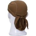 thumbnail image 4 of esafio Sweat-Wicking Head Wrap Dew Rag Skull Cap Quick-Drying Helmet Liner Hats for Men and Women,Coffee, 4 of 7