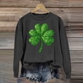 thumbnail image 4 of St. Patrick's Day Sweatshirt for Women Lucky Shamrock Long Sleeve Irish Shirt Ireland Pullover Tops, 4 of 4