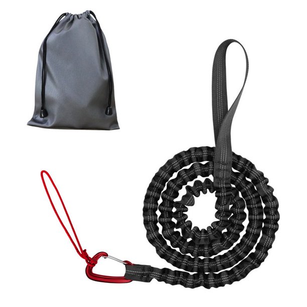 Bicicleta Tow Rope Niños de montaña Tike Traction Tracción Cordil Padre Infantil Ciclismo Correa reutilizable Al aire libre con bolsa de almacenamiento Negro Inevent OD020078-03B