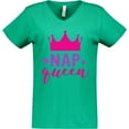thumbnail image 3 of Inktastic Nap Queen, Princess, Crown, Stars, Sleep, Sleeping Women's V-Neck T-Shirt, 3 of 5