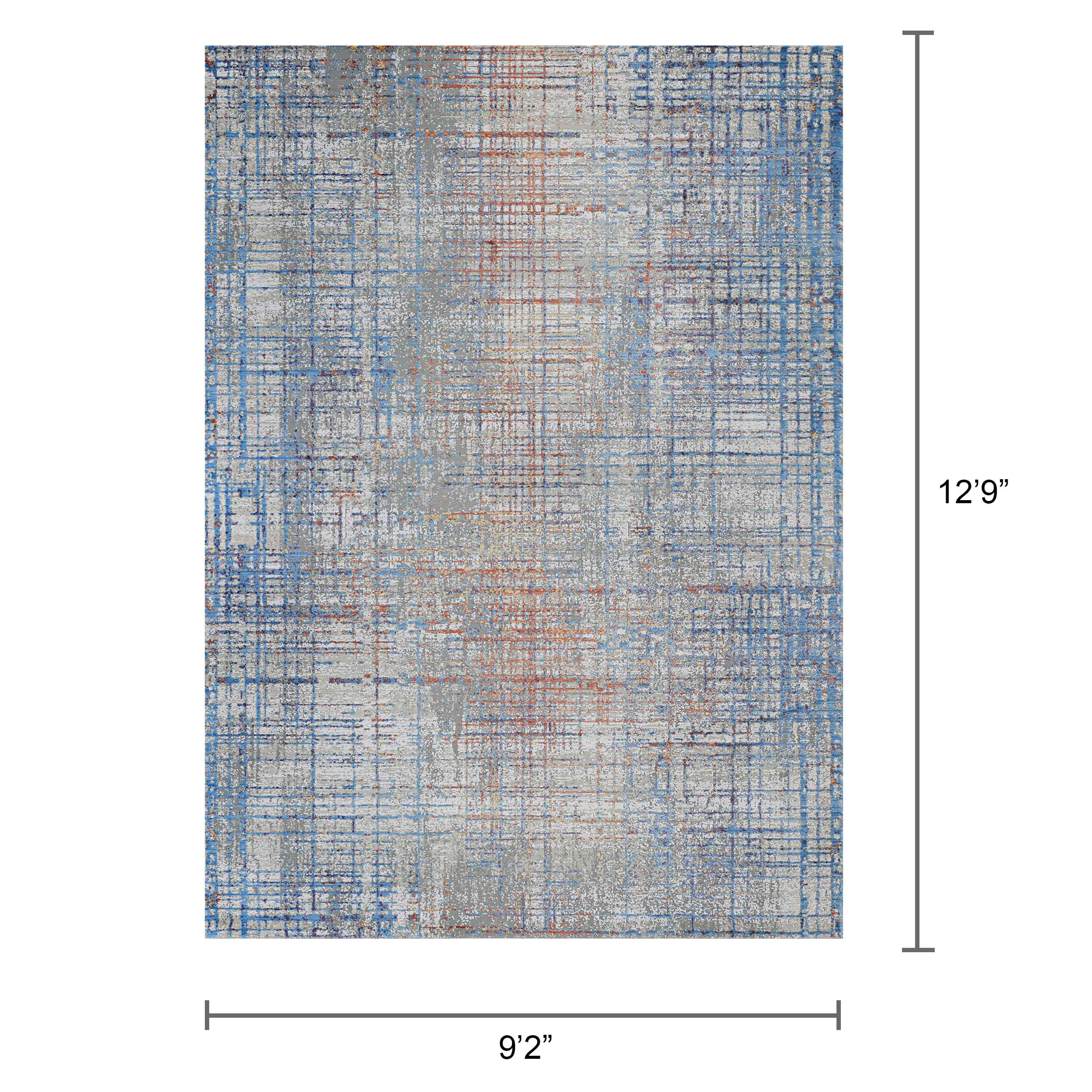Couristan Vibrata Grasscloth Multi-Pastels Area Rug