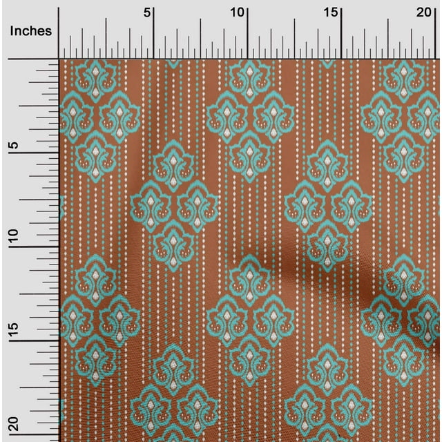 oneOone Polyester Lycra Tissu Imprimé Ethnique Ikat par la Cour 56 Pouces de Large