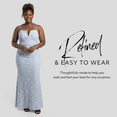 thumbnail image 3 of David’s Bridal, The Edit by DB Studio Women's Formal Stretch Plunge Neckline Sheath Dress, Full Length, Lace, 3 of 7
