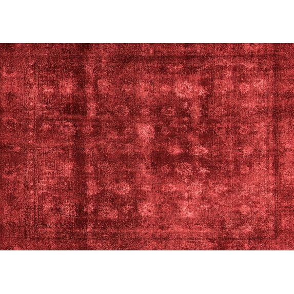 Ahgly Company Indoor Rectangle Abstract Red Modern Area Rugs, 2' x 3'