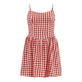 thumbnail image 5 of No Boundaries Seersucker Gingham Mini Dress, Women's, 5 of 5