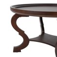 thumbnail image 6 of GDF Studio Isabella Traditional Faux Wood Circular Coffee Table, Dark Walnut, 6 of 7