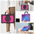 thumbnail image 6 of Case for Lenovo Tab M10 HD 2nd Gen 10.1 inch 2020, 360 Rotating Stand Handle Pencil Holder Shoulder Strap Heavy Duty Shockproof Cover, Rose PC, 6 of 7