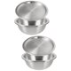 thumbnail image 1 of Juego de 2 tazones de acero inoxidable para mezclar ensaladas, de diseño sencillo, fáciles de limpiar, de anidación profunda para cocina con tapa., 1 of 6
