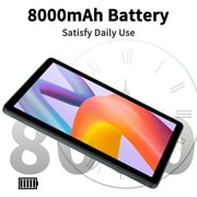 Android 15 10 Inch Tablet, 6GB RAM 128GB ROM, 5G Wi Fi Tablet with Keyboard, 1280x800 IPS Table Touchscreen, 8000mAh Battery, Adult Tablet,Gray