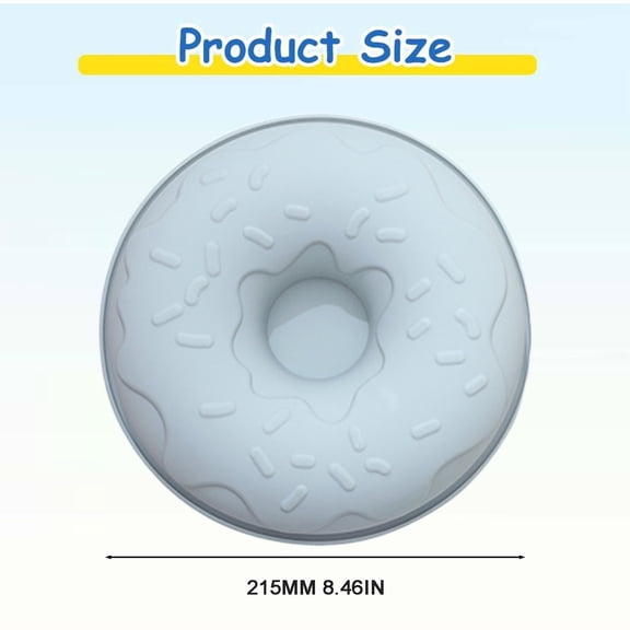 Silicone Donut Baking Molds, Non-Stick Ring Cake Baking Pans, Heat Resistant Donut Molds, DIY Doughnut Baking tools, Food-Grade Silicone Baking Pans, Home Kitchen Doughnut Molds,8.46 in,Pink