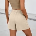 thumbnail image 5 of Womens Shorts Summer Casual Loose Elastic Waist Drawstring Comfy Lightweight Beach Shorts with Pockets, 5 of 8