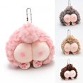 thumbnail image 2 of Keychain Plush Keychain Fluffy Vivid Appearance Decoration Teddy Dog Butt Stuffed Animals Pendant for Bag, 2 of 6