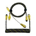 thumbnail image 2 of Cable espiral enrollado shamjiam Cables trenzados Negro 3 piezas, 2 of 6