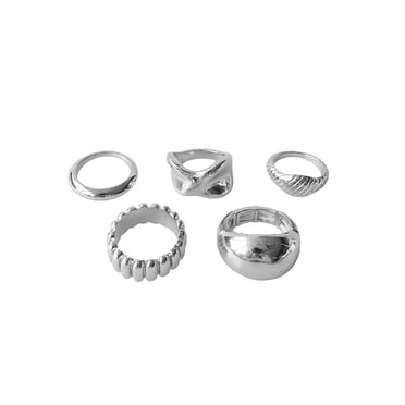 Time and Tru Women's Gold Plated Metal Ring Set