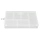 thumbnail image 4 of Caja organizadora transparente de 6 rejillas caja de almacenamiento de joyas con tapa de sellado para cuentas de manualidades de bricolaje caja de almacenamiento de plástico ANGGREK Otros, 4 of 8