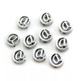 thumbnail image 2 of EOEMY 10 Silver Tone Alloy At Symbol "@" Slide Charms Beads Fit 8mm Wristband​S, 2 of 9