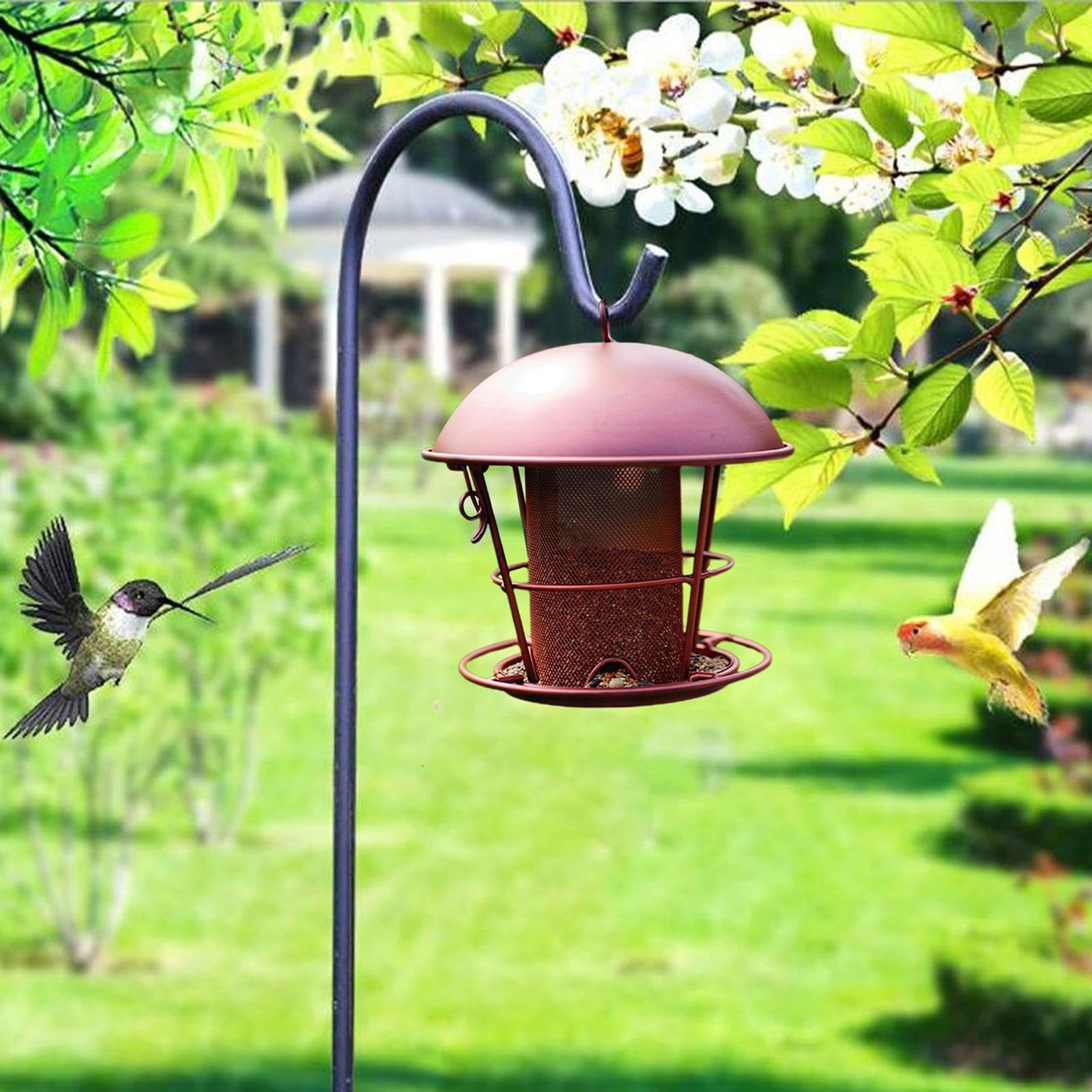Copper Tube Wild Bird Feeder with Secure Installation Kit for Garden Yard Decoration and Squirrel