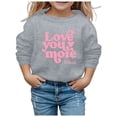 thumbnail image 1 of Chandails à Capuchon pour Enfants Filles Chandail Sans Capuche Col Rond Imprimé Manches Longues Taille 5-6 Ans, 1 of 4