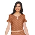 thumbnail image 6 of Moomaya Two Piece Maxi Skirt And Crop Top Printed Cotton Ethnic Set For Girls, 6 of 6