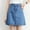 Blue, variant on KIHOUT Skirt For Women Plus Size Clearance Fashion Women High Waist A-Line Casual Ladies Button Mini Fit Skirts