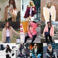 thumbnail image 2 of Abrigo de piel sintética de las mujeres de invierno de manga larga de color sólido esponjoso abrigo Abanopi G7236P2-L, 2 of 7
