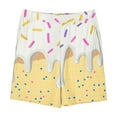 thumbnail image 4 of Toddler Girl Clothes under $5 Elastic Waistband Pocket Ice Cream Cake Print Summer Casual Pants Loose Sports Shorts 5-14Y White 9-10 Years, 4 of 4