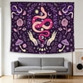 thumbnail image 4 of FLASHLUMI 60"×40" Tapestry, Purple Witchy Snake Tapestry, Decorative Wall Hanging for Bedroom Living Room Office Home Decor, 4 of 8