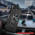 thumbnail image 6 of Compatible for iPhone Xs Case, iPhone X Case with HD Screen Protector 5.8 Inch,  Military Grade Built-in Magnetic Kickstand Shockproof Protective Cover Case for iPhone X/Xs, Black, 6 of 13