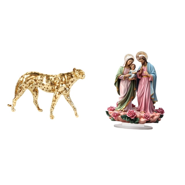 Escultura De Guepardo De Acrílico Dorado, Adorno De Mesa único, Centro De Mesa Decorativo Para Oficina, Hogar, Vacaciones, Chimenea, Regalo DIY, Decoración