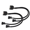thumbnail image 3 of Sata 15Pin A 2 * 4Pin Ventilador De Refrigeración Cable Adaptador De Corriente Convertidor De 2 Vías Cable 22Awg Guardurnaity EL006889-00, 3 of 6