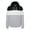Black/ Oxford, variant on J. America - Varsity Fleece Colorblocked Hooded Sweatshirt - 8644 - Royal - Size: M