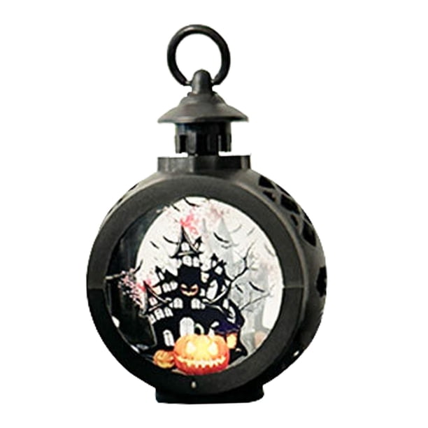 Lámpara de noche de Halloween, lámpara de mesa clásica coleccionable, luces LED tipo vela para Castillo