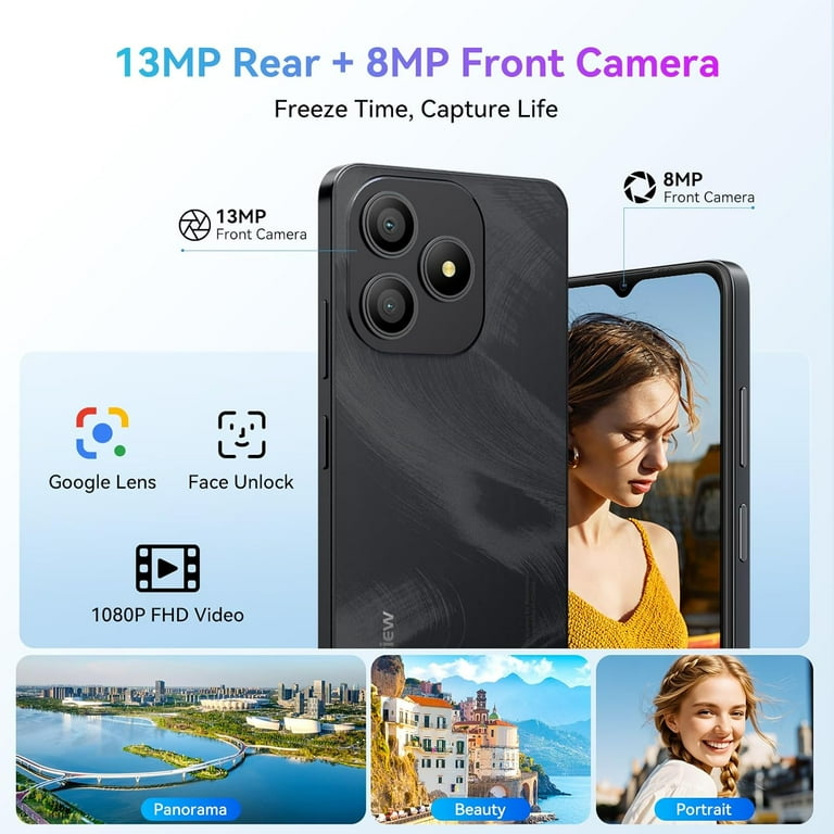 Blackview Unlocked Cell Phones Wave 8 4GB RAM 128GB ROM GSM 4G LTE