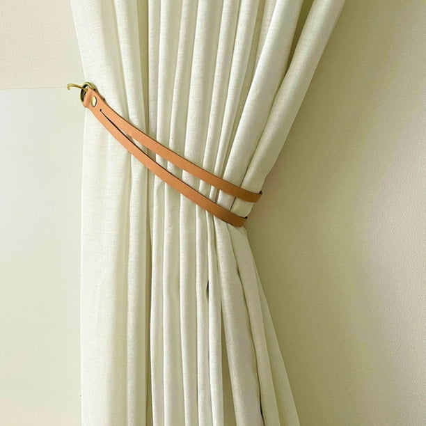 Leather Curtain Tie Backs Attach to Wall, Outdoor Drape Holder ...