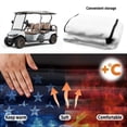 thumbnail image 6 of XYZCANDO Fire American Flag Golf Ball 2-Seat Golf Cart Seat Cover with 4 Pockets - Non-Slip Washable Universal Protector, 6 of 8