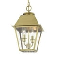thumbnail image 2 of 27217-08 Livex Lighting Wentworth - 2 Light Medium Outdoor Pendant In Classic Style-15 Inches Tall and 9 Inches Wide-Natural Brass Finish, 2 of 11