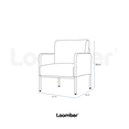 thumbnail image 5 of Sillón Mónaco Individual Azul Oscuro Loomber, 5 of 5