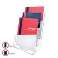 thumbnail image 5 of Deflect-O® 3-Tier Magazine Literature Holder, 12 5/8"H x 9 1/2"W x 6 1/4"D, Clear, 5 of 9