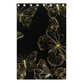 thumbnail image 4 of Butterflies Golden Black Out Curtains 84 Inch Length for Bedroom Living Room Windows 2 Panels Set, 4 of 6