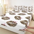 thumbnail image 3 of Feelyou Princess Bowknot Lips Twin Sheet Sets, Cheetah Print Bedding, 3-Piece, 3 of 7